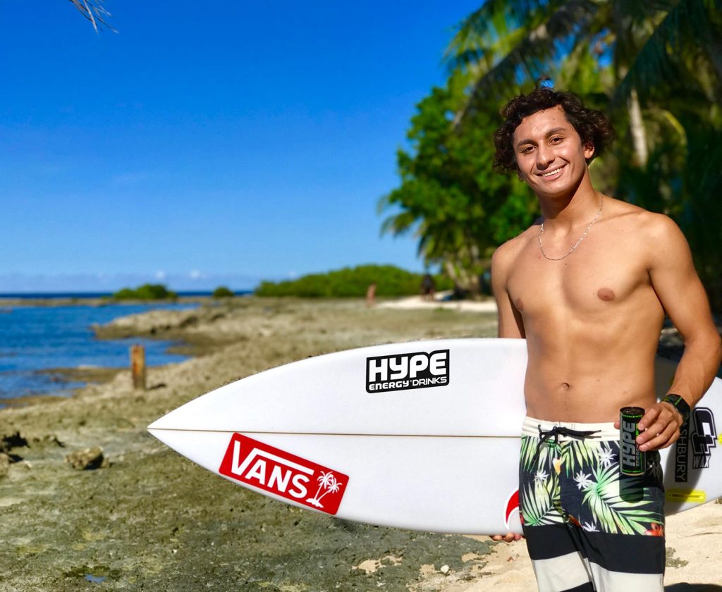 Nico Vargas on the beach