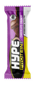 Hype’s protein bar, “chocolate crunch” flavoured.