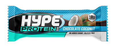 Hype’s protein bar, “chocolate coconut” flavoured