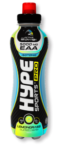 Hype’s sport Pro drink “Citric Lemongrass” in a PET bottle.