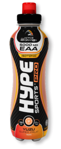 Hype’s sport Pro drink “Tropical Yuzu” in a PET bottle.