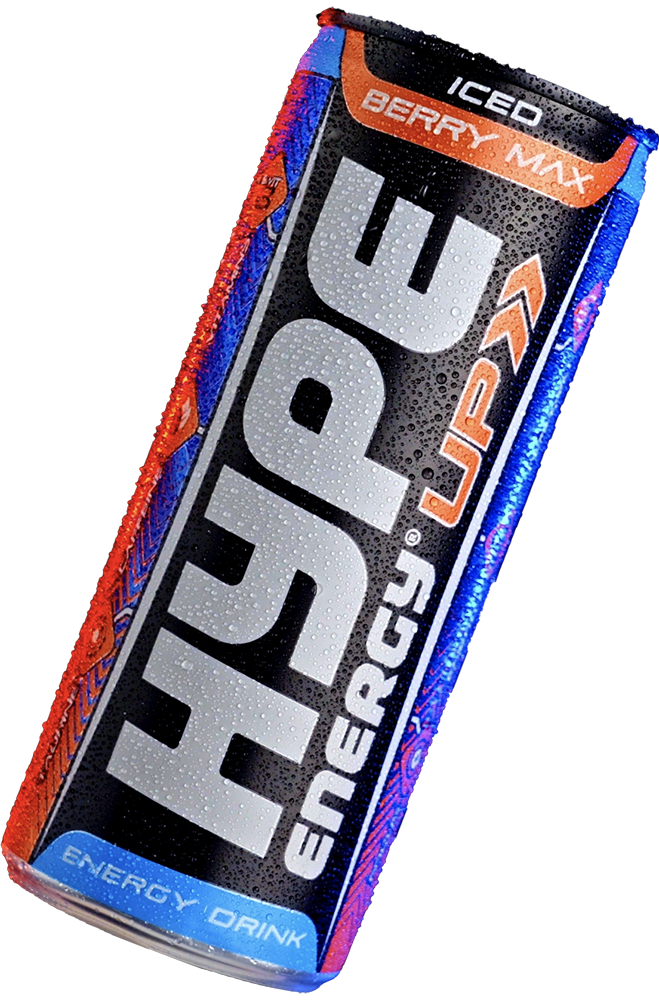 Hype’s energy drink Up with Berry flavoured, in a can.