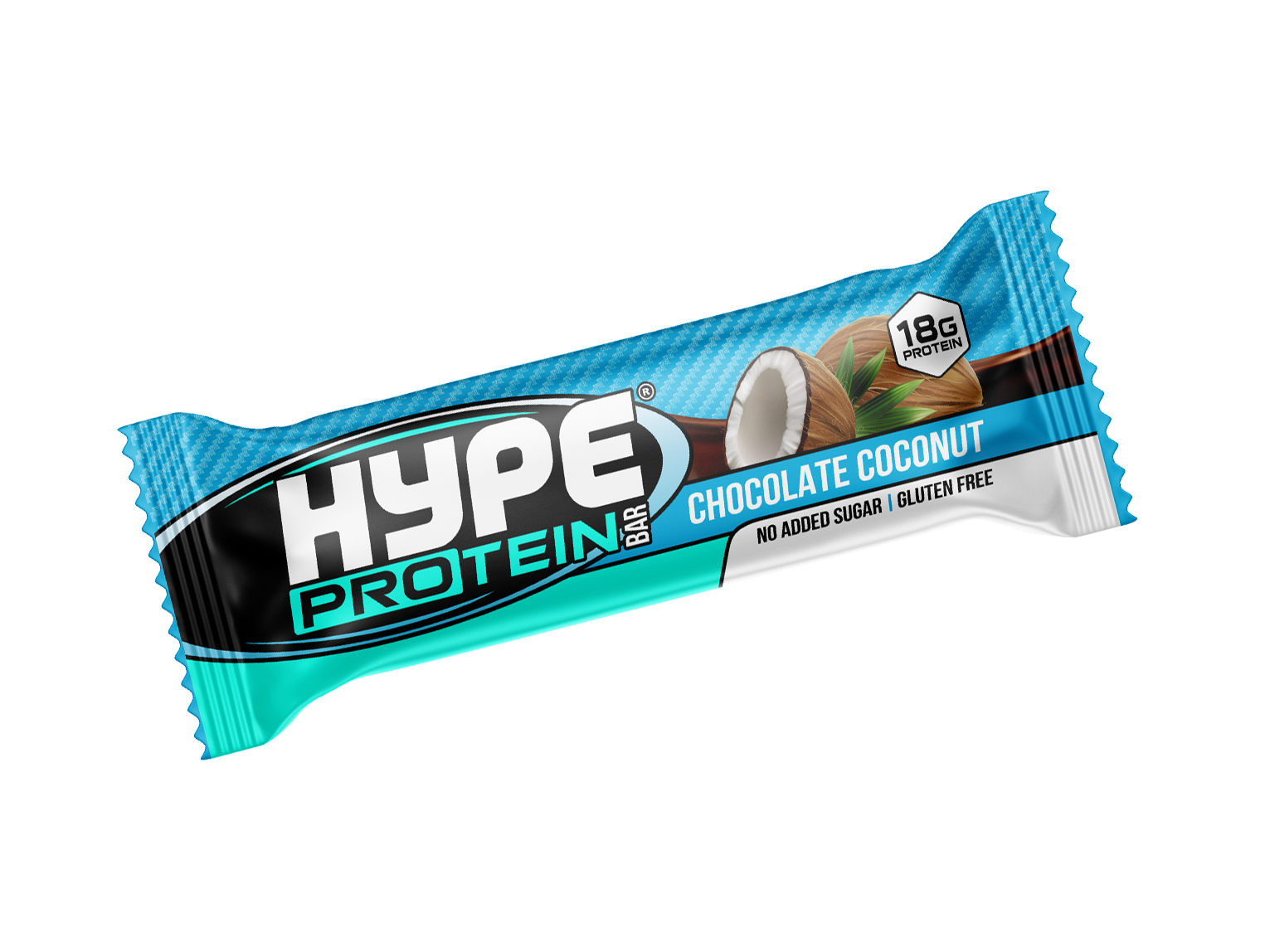 Hype’s protein bar, “chocolate coconut” flavoured.