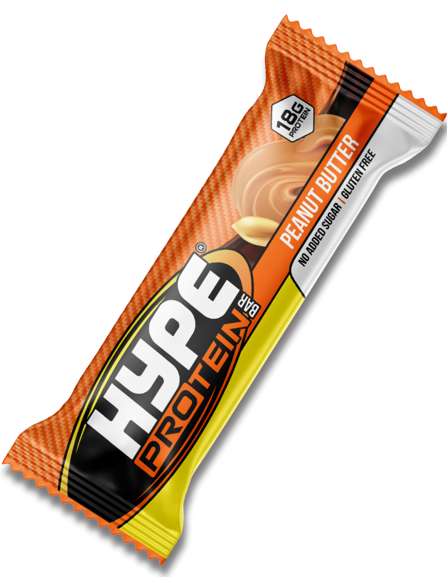 Hype’s protein bar, “peanut butter” flavoured.